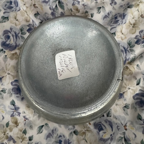 Vintage 1800s Pocket Match Safe Box Brass Bottom Glass Top Footed Antique - Picture 4 of 4